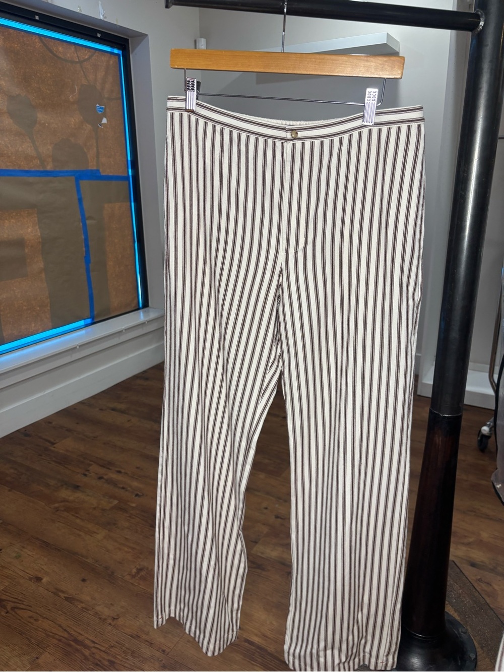 XiRENA Pascale Striped Pants in Cream and Brown